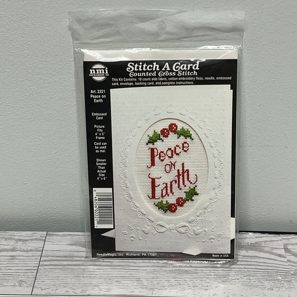 NeedleMagic Stitch A Card Counted Cross Stitch Kit 2221 Peace on Earth Christmas